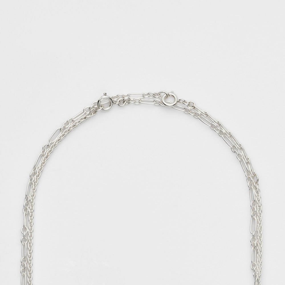 Silver Necklace Chain Set