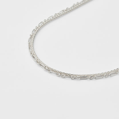 Silver Necklace Chain Set