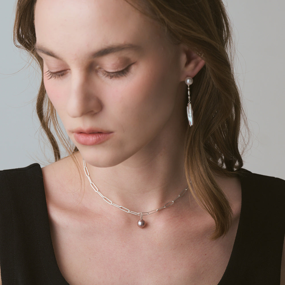 Silver Pearl Necklace