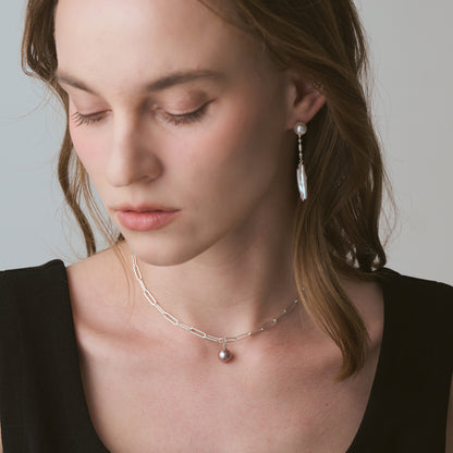 Silver Pearl Necklace