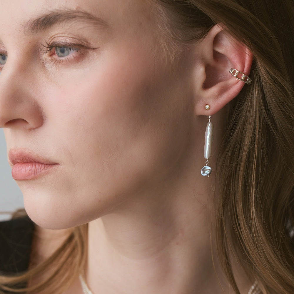 Silver Pearl Earring Charm