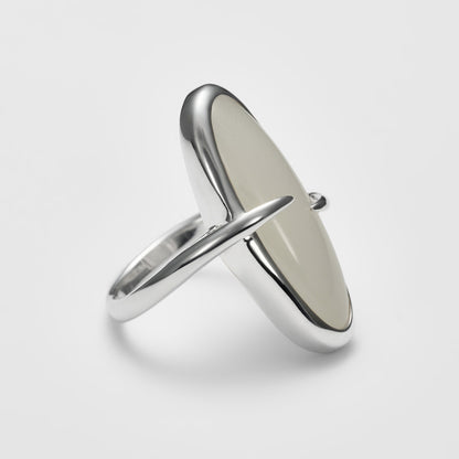 Silver Moonstone Ring