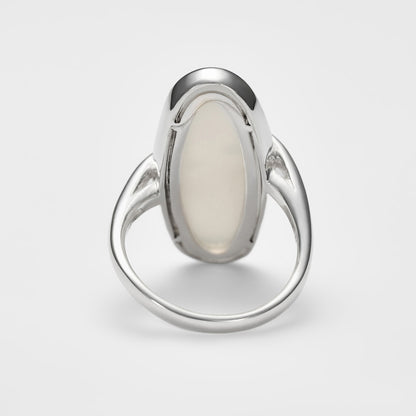 Silver Moonstone Ring