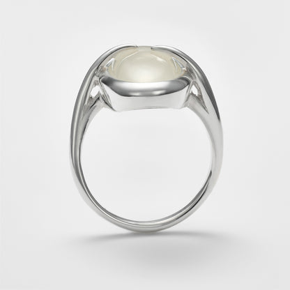 Silver Moonstone Ring