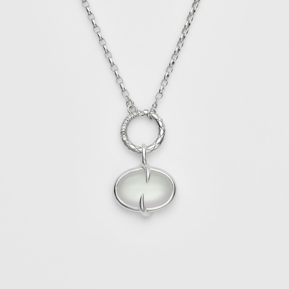 Silver Moonstone Charm