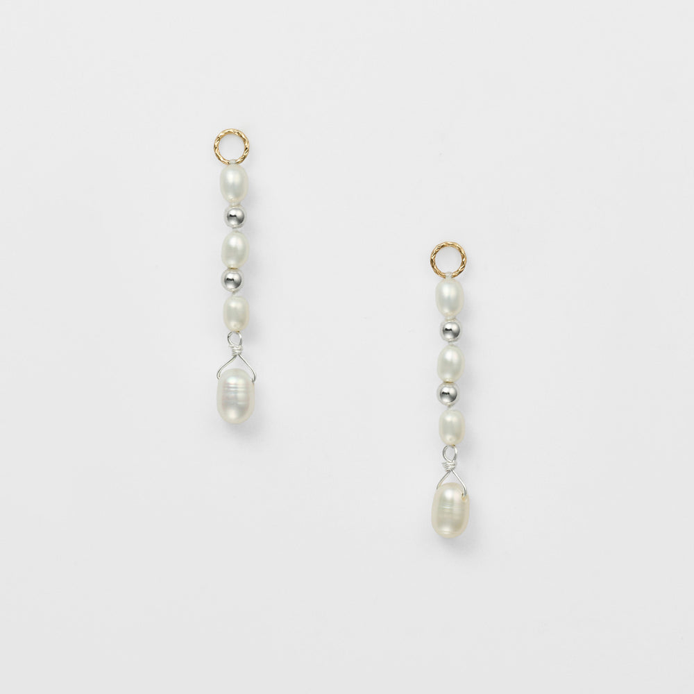 K10/Silver Pearl Earring Charm