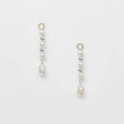 K10/Silver Pearl Earring Charm