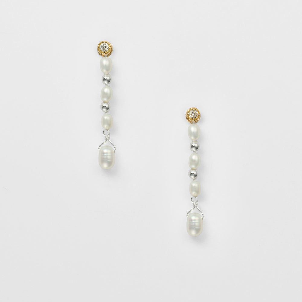 K10/Silver Pearl Earring Charm