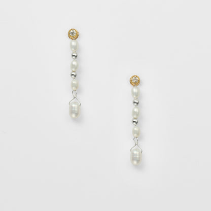 K10/Silver Pearl Earring Charm