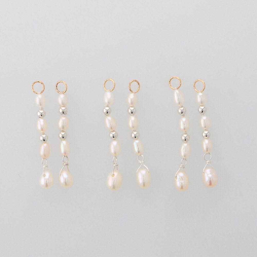 K10/Silver Pearl Earring Charm