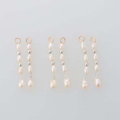 K10/Silver Pearl Earring Charm