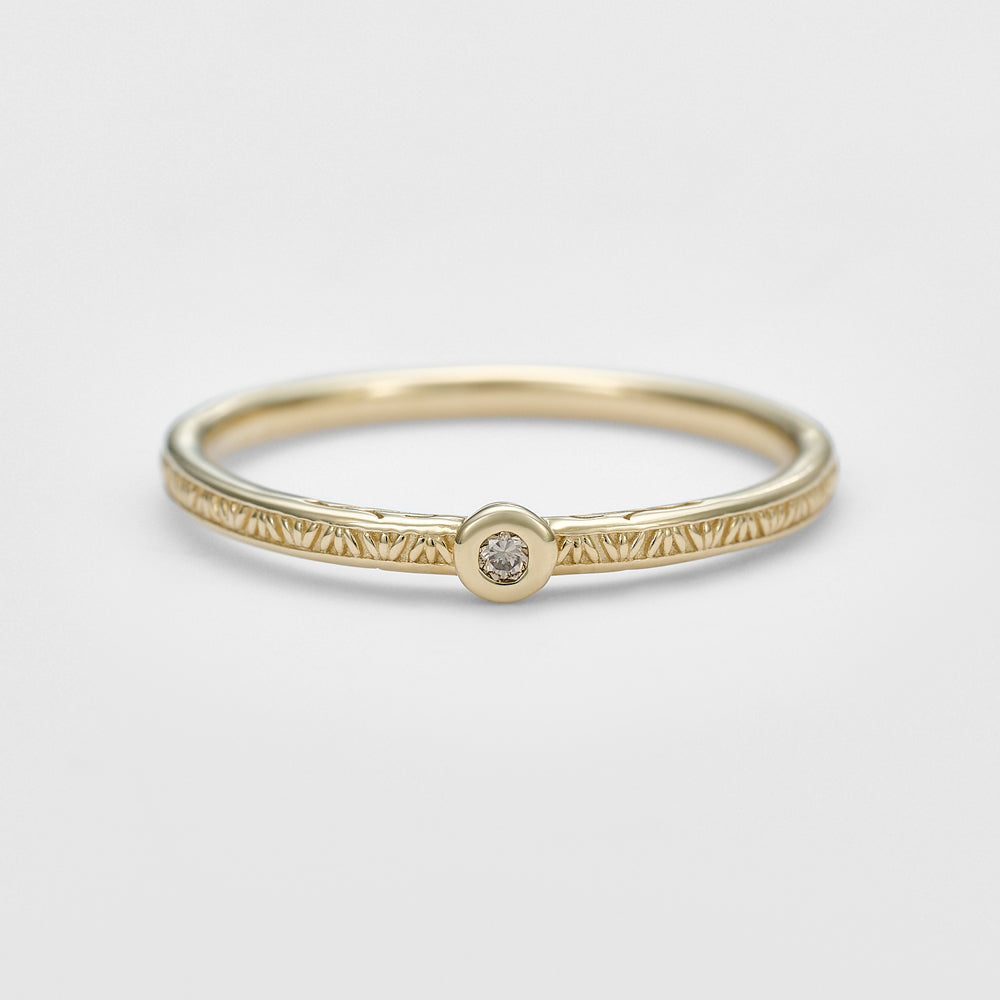 K10 Brown Diamond Ring
