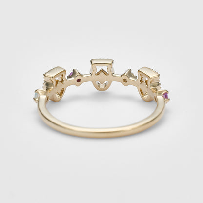 <Aquarius> K5 Amethyst/Aquamarine Ring