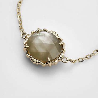 K10 Quartz/Shell Chain Ring