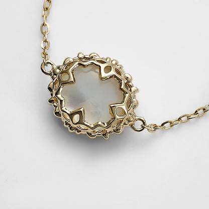 K10 Quartz/Shell Chain Ring