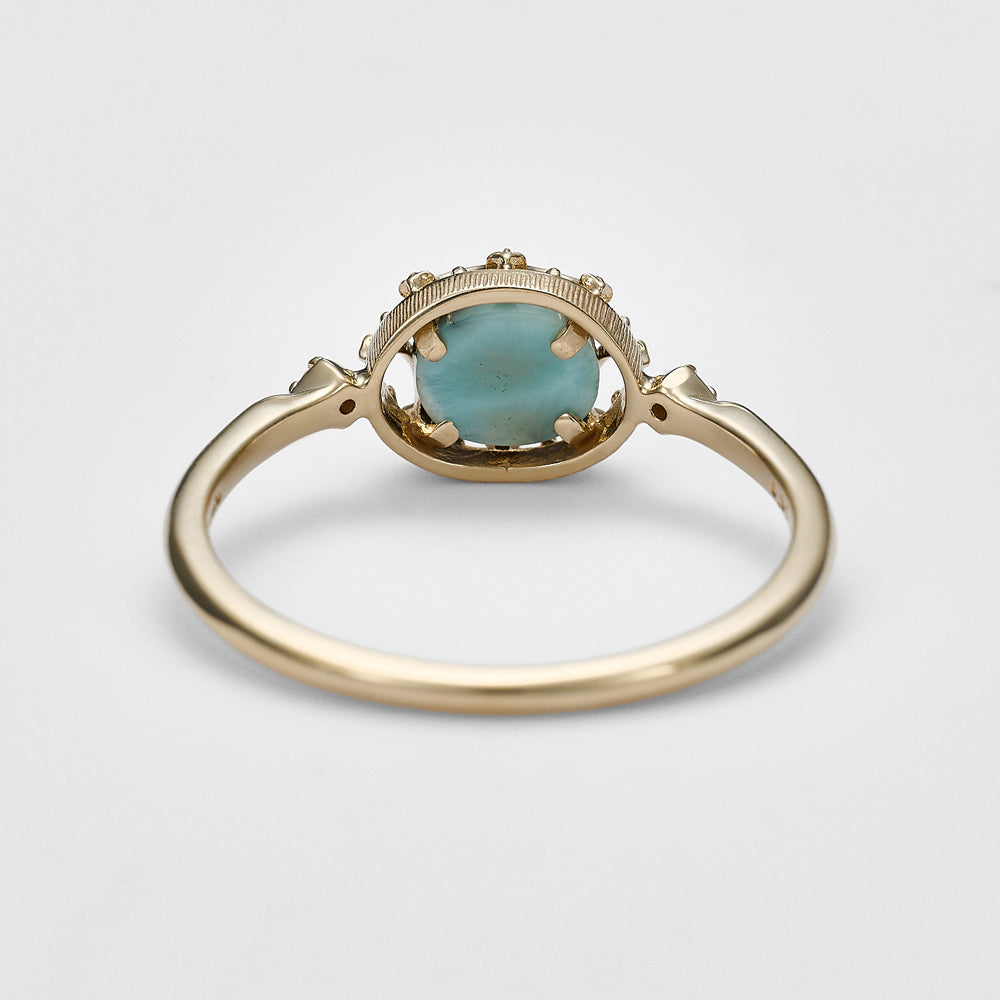 K5 Larimar/Quartz Ring