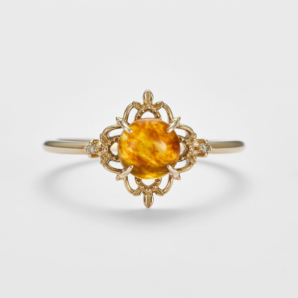 K5 Amber/Diamond Ring