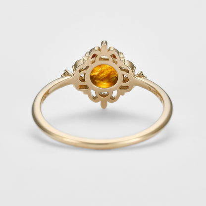 K5 Amber/Diamond Ring