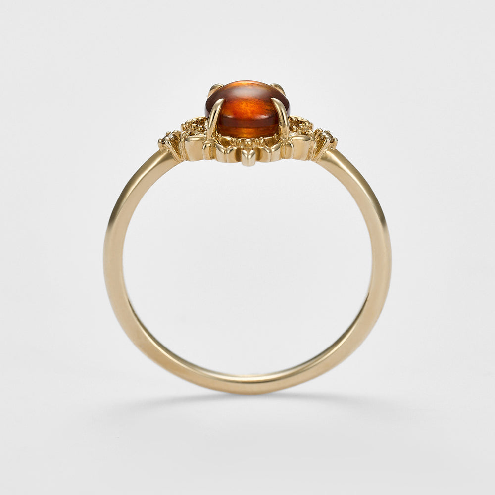 K5 Amber/Diamond Ring