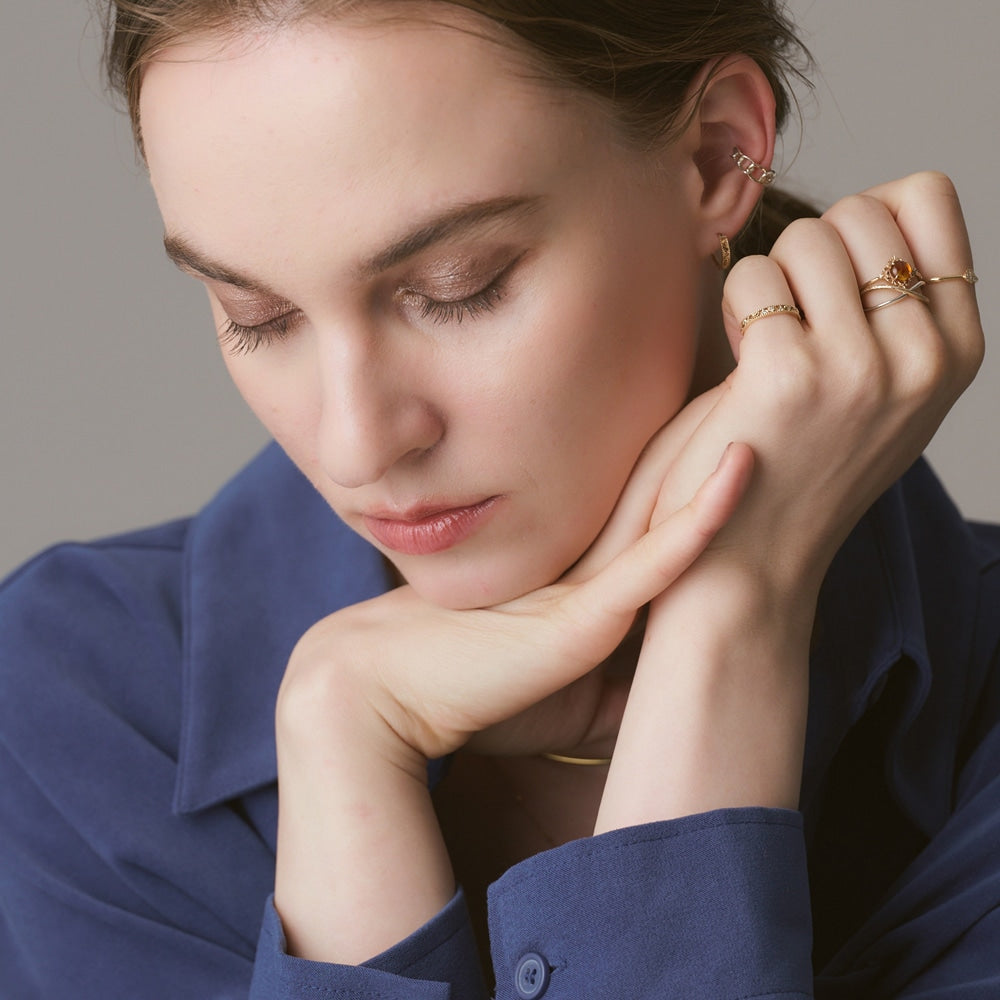 K5 Amber/Diamond Ring