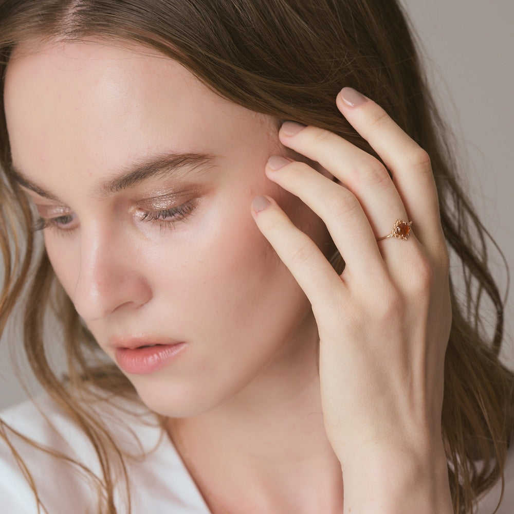 K5 Amber/Diamond Ring