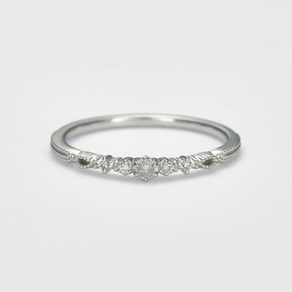 Platinum Diamond Ring (0.04Ct)