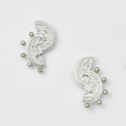 Silver Pearl Earrings