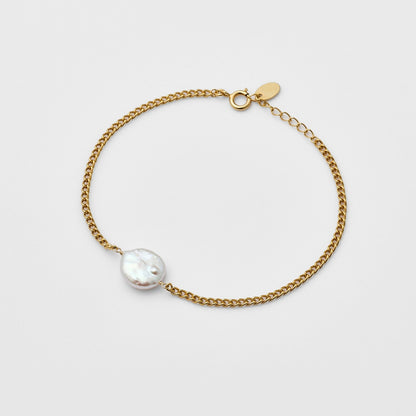 Gold Freshwater Pearl Bracelet