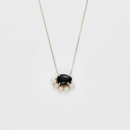 K10 Jet/Opal Necklace