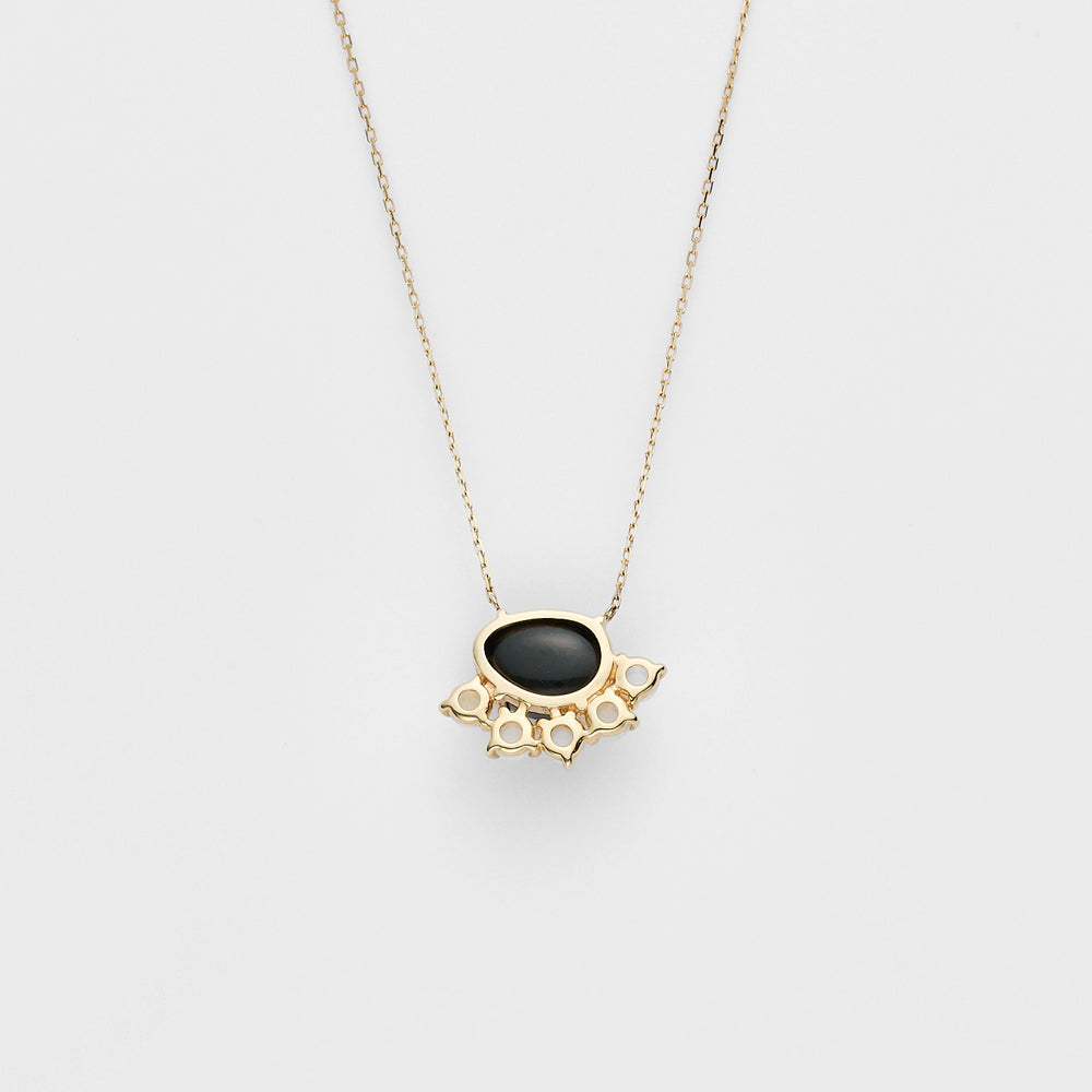 K10 Jet/Opal Necklace