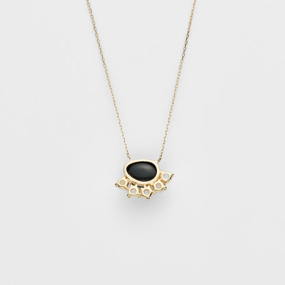 K10 Jet/Opal Necklace