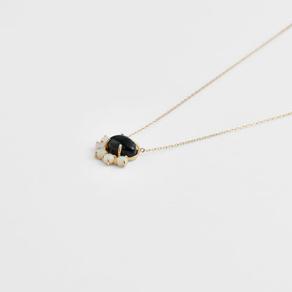 K10 Jet/Opal Necklace