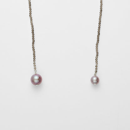 Silver Smoky Quartz/Freshwater Pearl Necklace