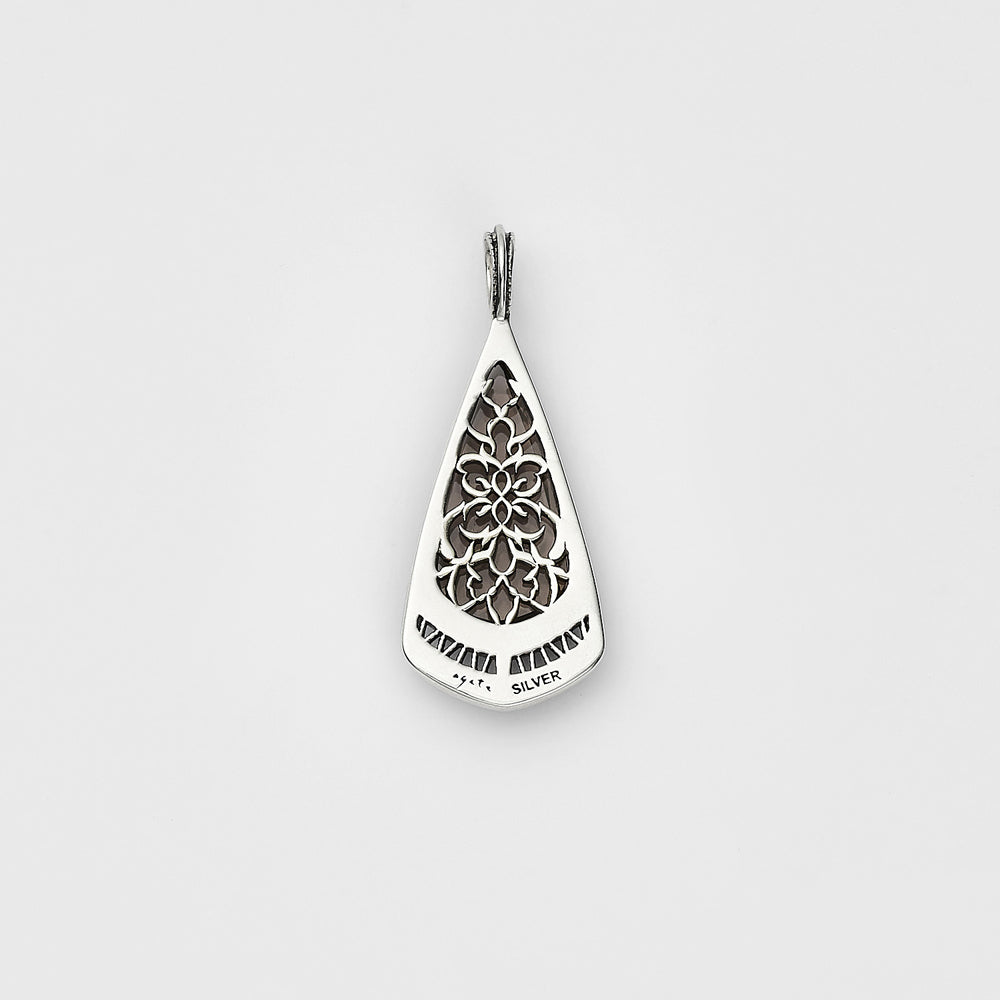 Silver Obsidian Charm