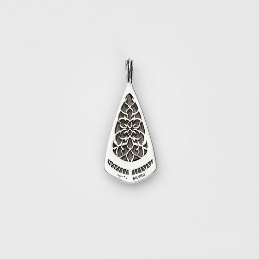 Silver Obsidian Charm