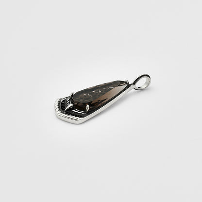 Silver Obsidian Charm