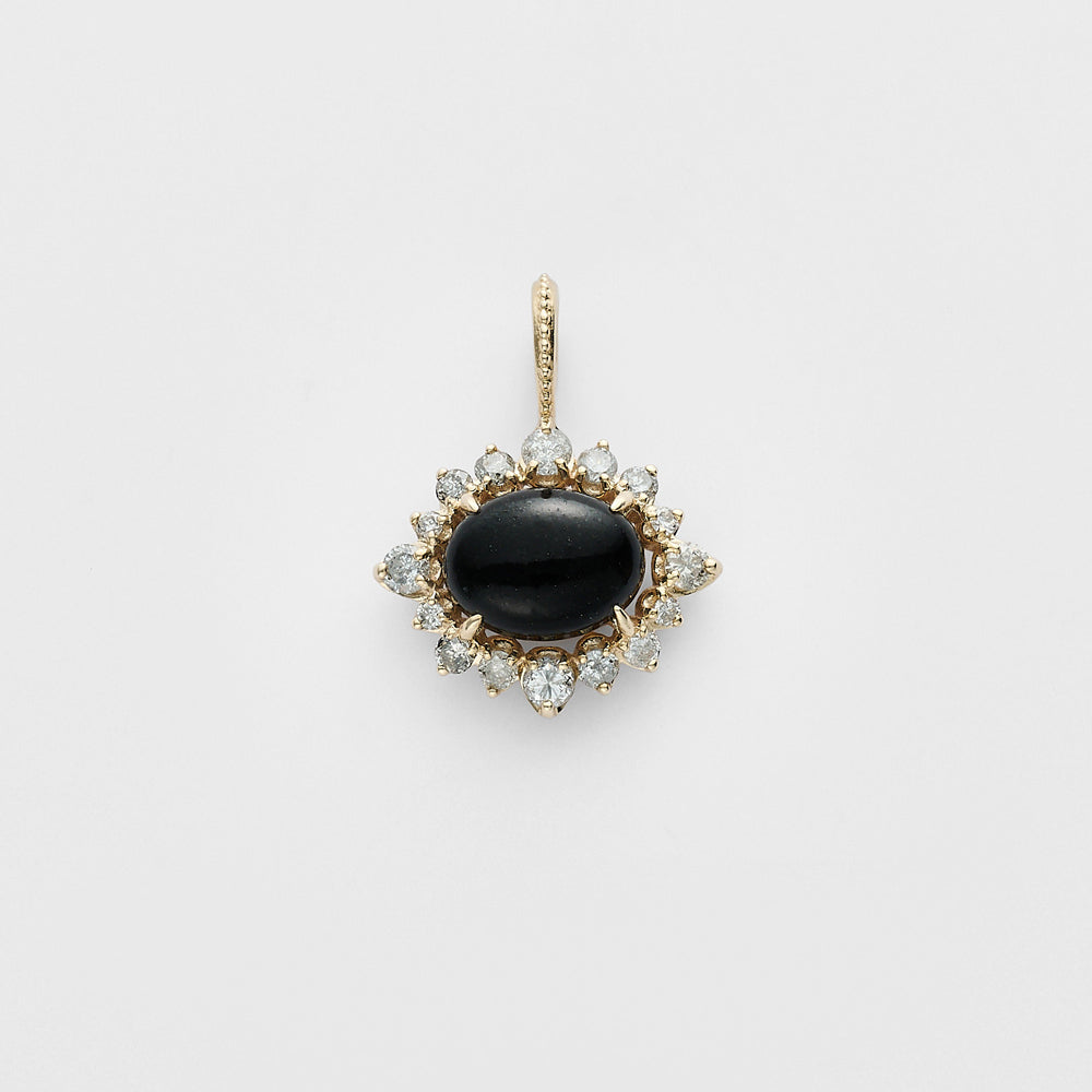 K10 Jet/Diamond Charm