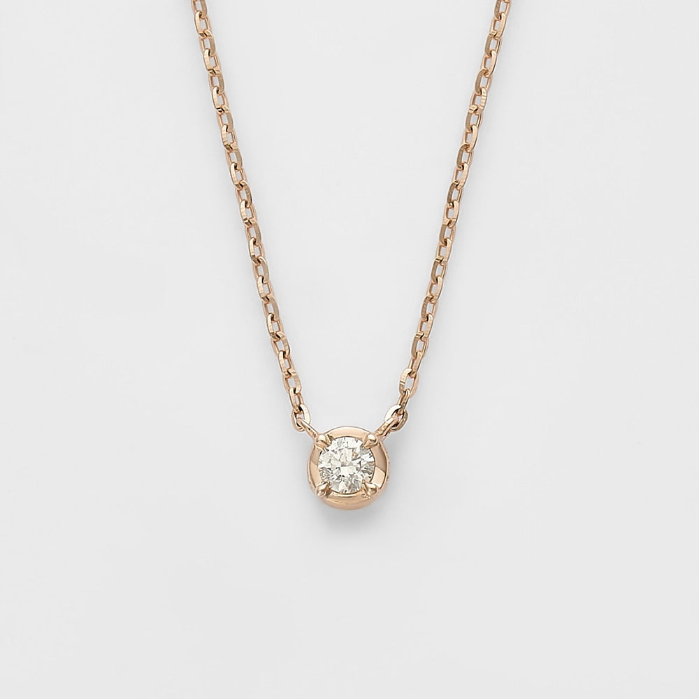 K10 Diamond Necklace (0.03Ct/Pink Gold)