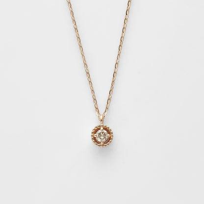K10 Diamond Necklace (0.03Ct/Pink Gold)