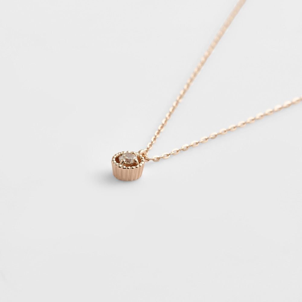 K10 Diamond Necklace (0.03Ct/Pink Gold)