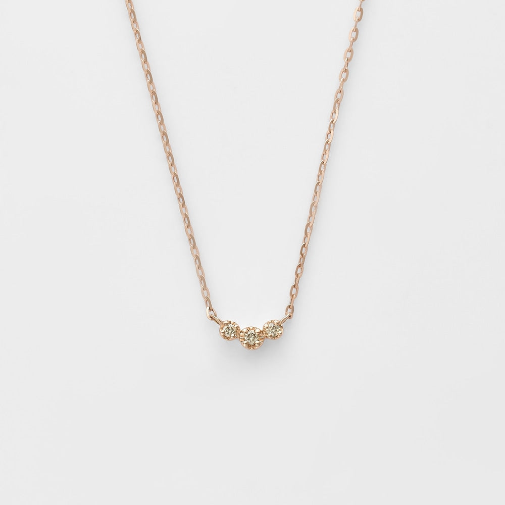 K10 Diamond Necklace (Pink Gold)