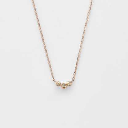 K10 Diamond Necklace (Pink Gold)