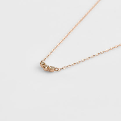 K10 Diamond Necklace (Pink Gold)
