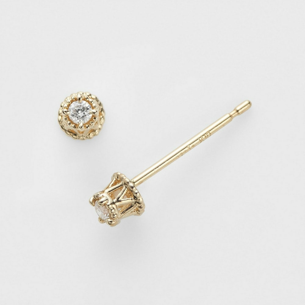 K10 Diamond Earrings (0.02Ct)