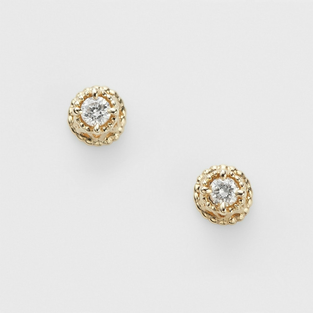 K10 Diamond Earrings (0.02Ct)