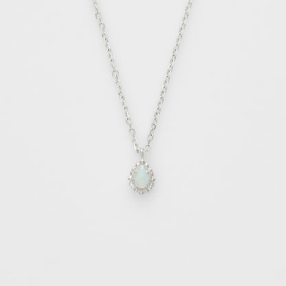 Silver Opal Necklace
