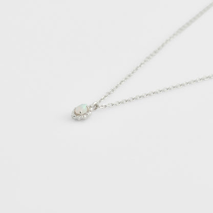 Silver Opal Necklace