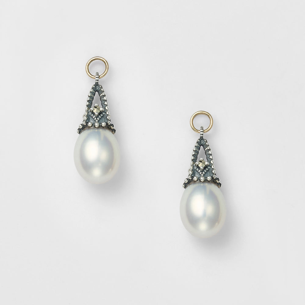 Silver Pearl Earring Charm