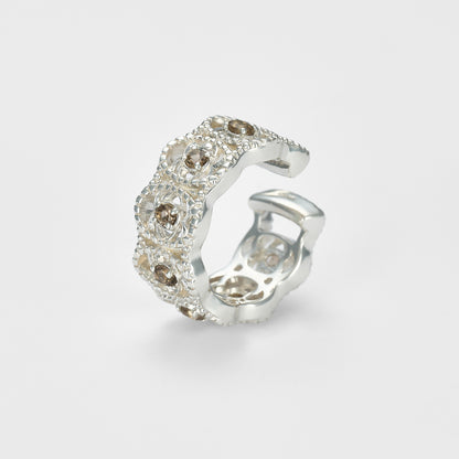 Silver Quartz Ear Cuff (Single Ear)