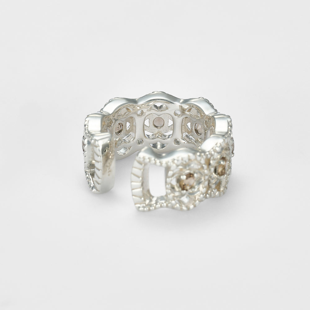 Silver Quartz Ear Cuff (Single Ear)